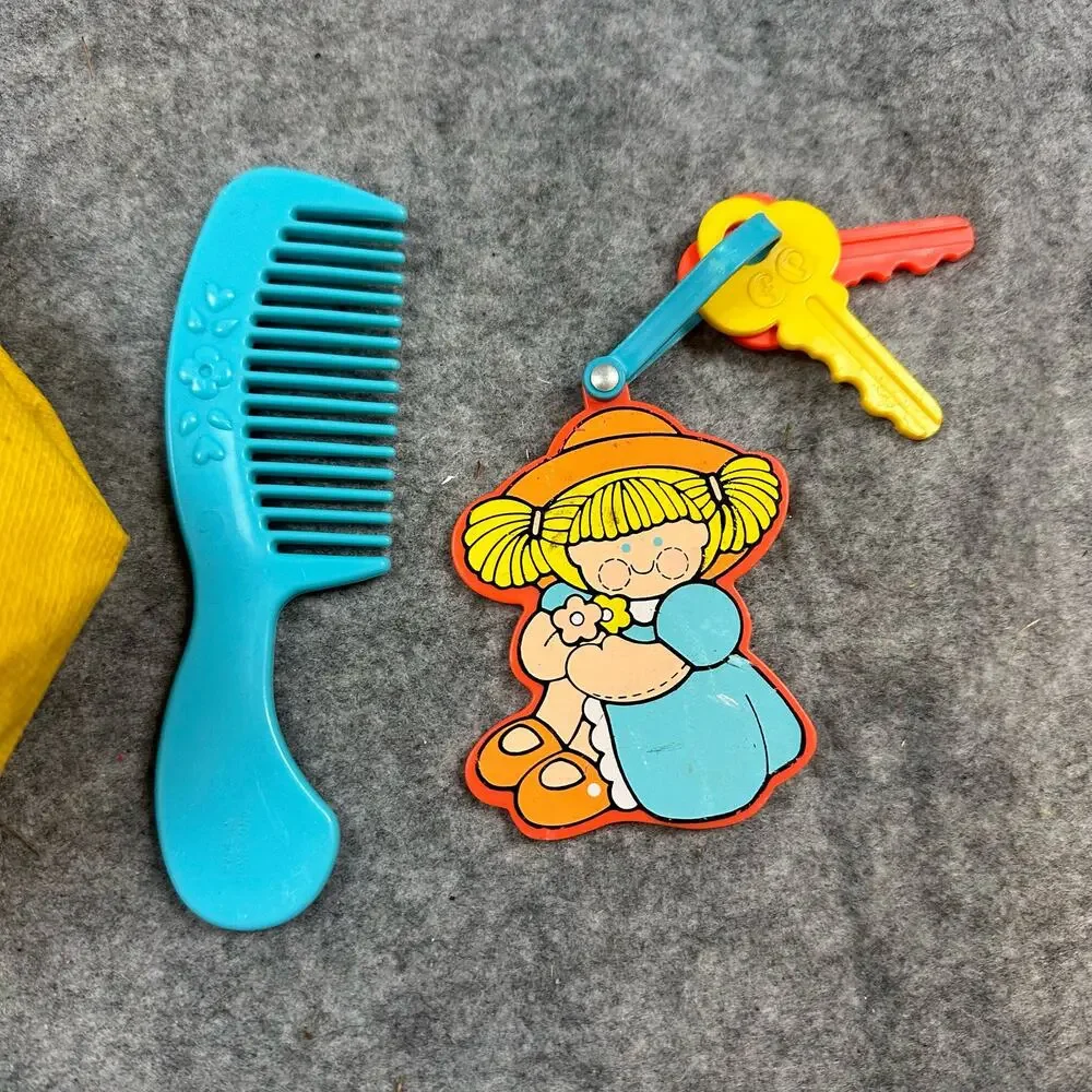 Vintage Fisher Price My Pretty Purse Comb Keychain Keys Play Dress Up 80s